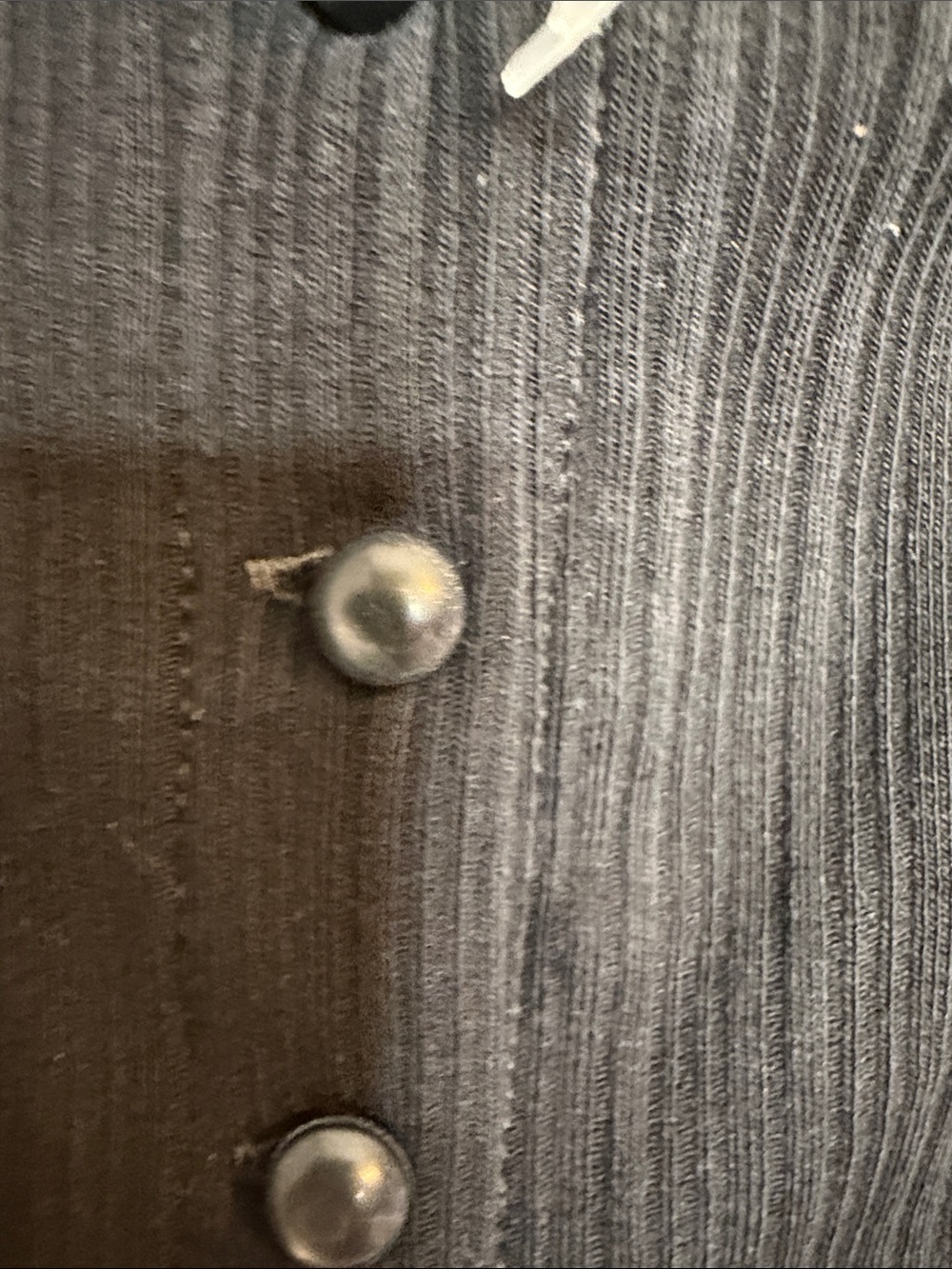 Madewell Black Ribbed Sleeveless Button-Front Tank - Picture 5 of 5